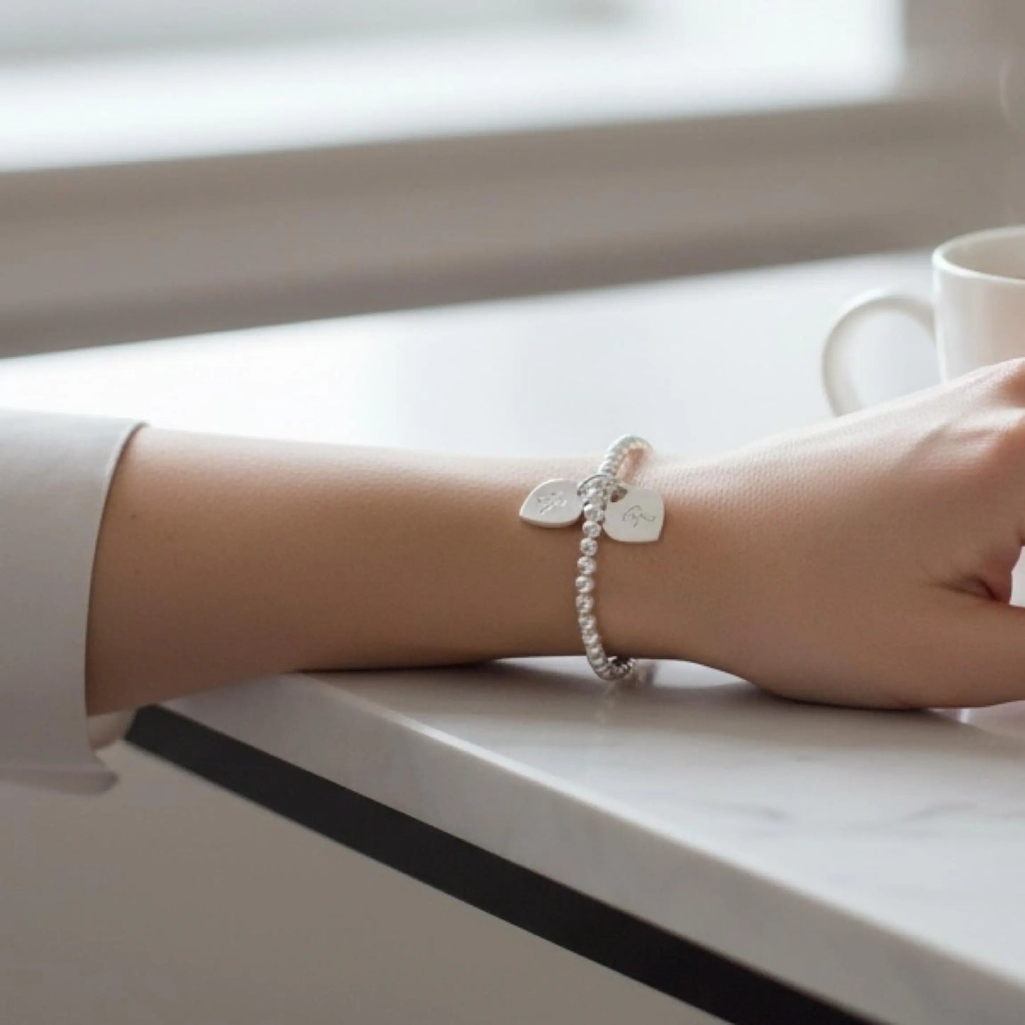 Silver initial bracelet Savi Jewelry