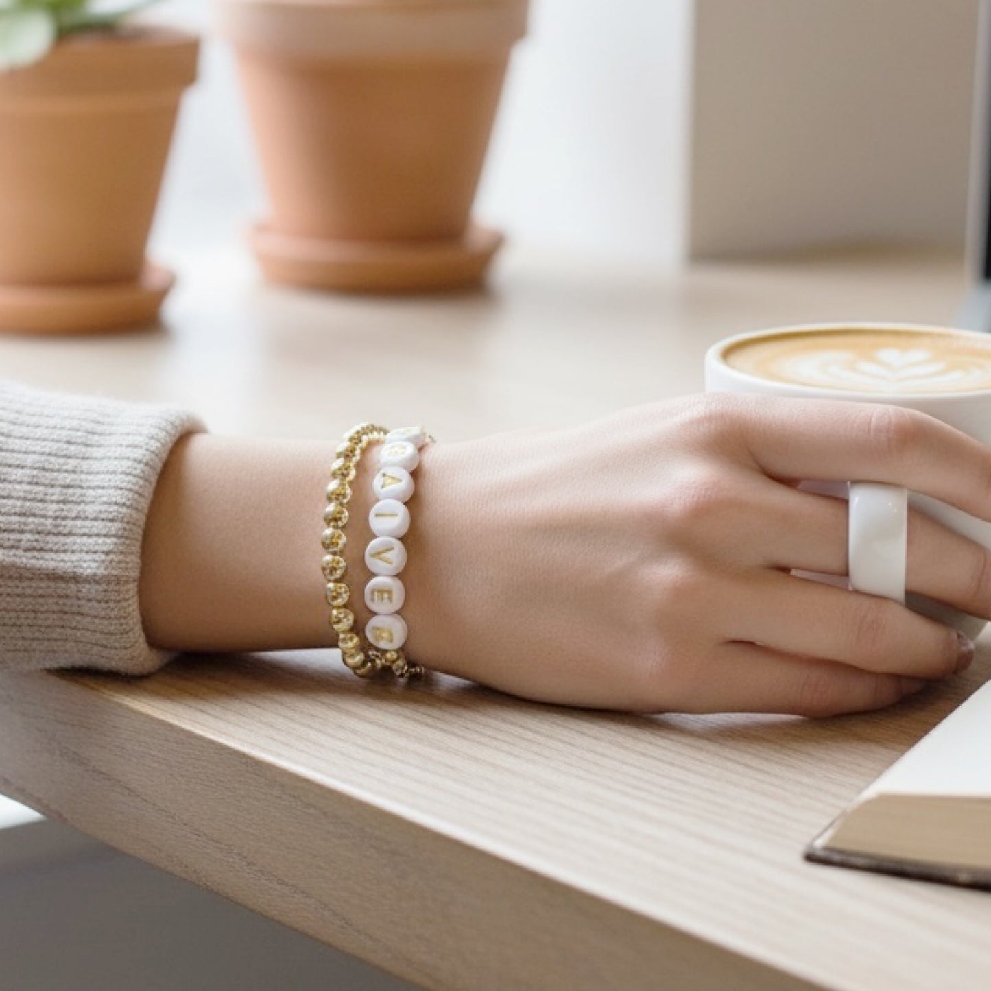 Gold Initial bracelet