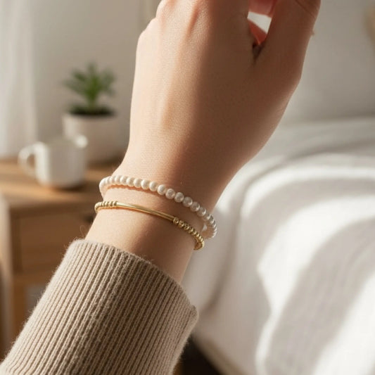 Gold Pearl Bracelet Savi Jewelry