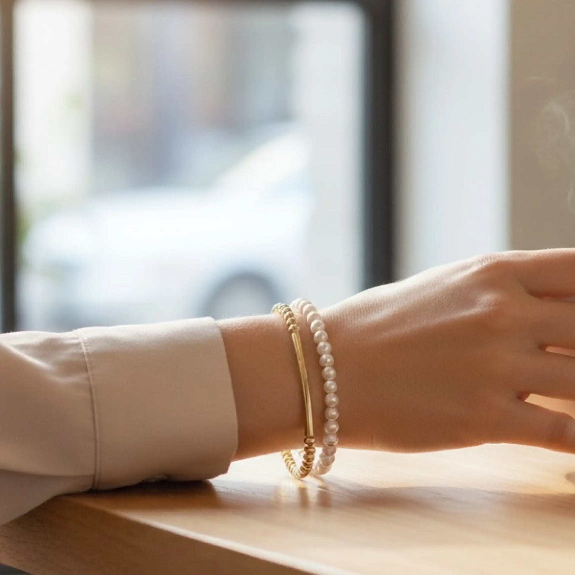 Gold Pearl Bracelet Savi Jewelry