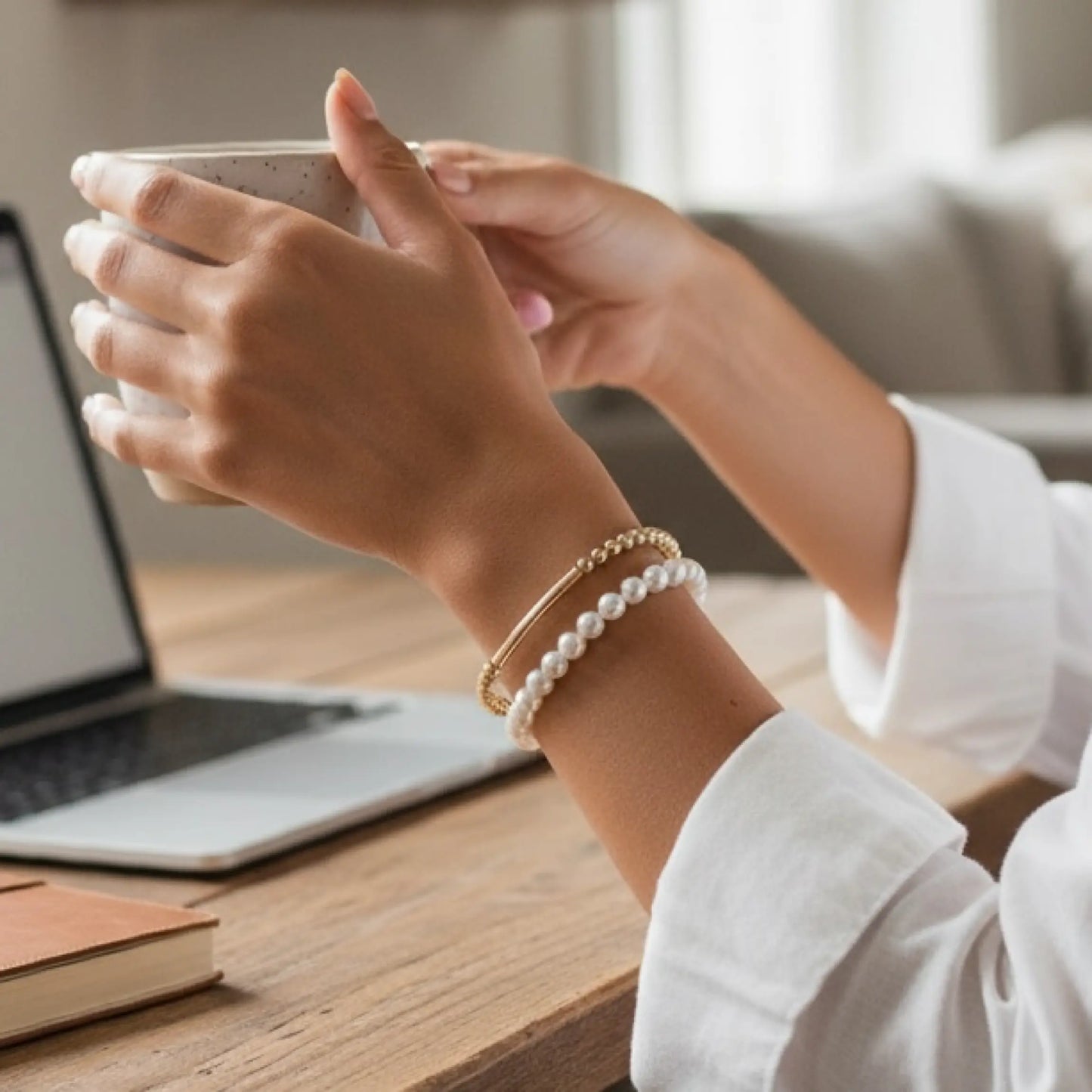 Gold Pearl Bracelet Savi Jewelry