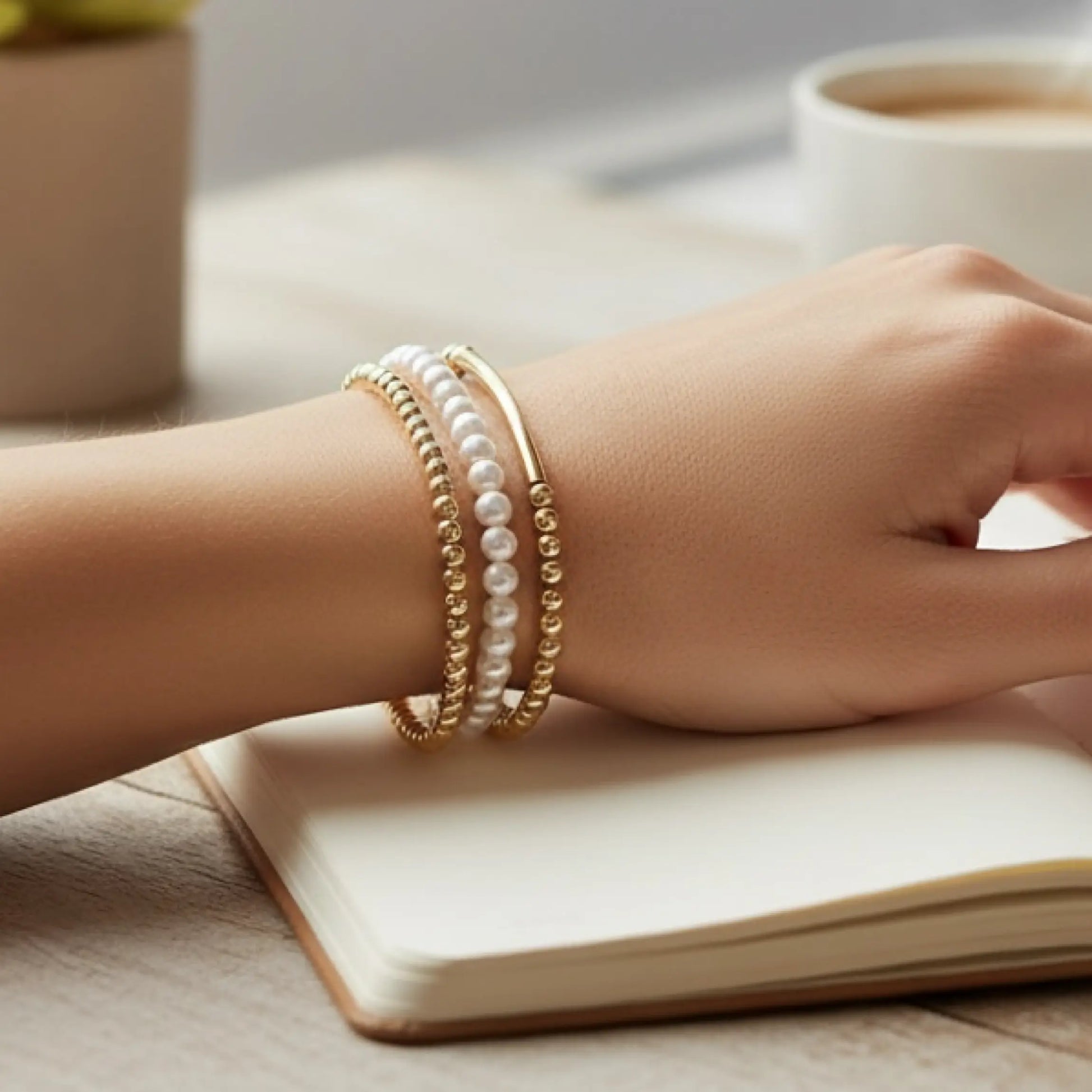 Gold Pearl Bracelet Savi Jewelry