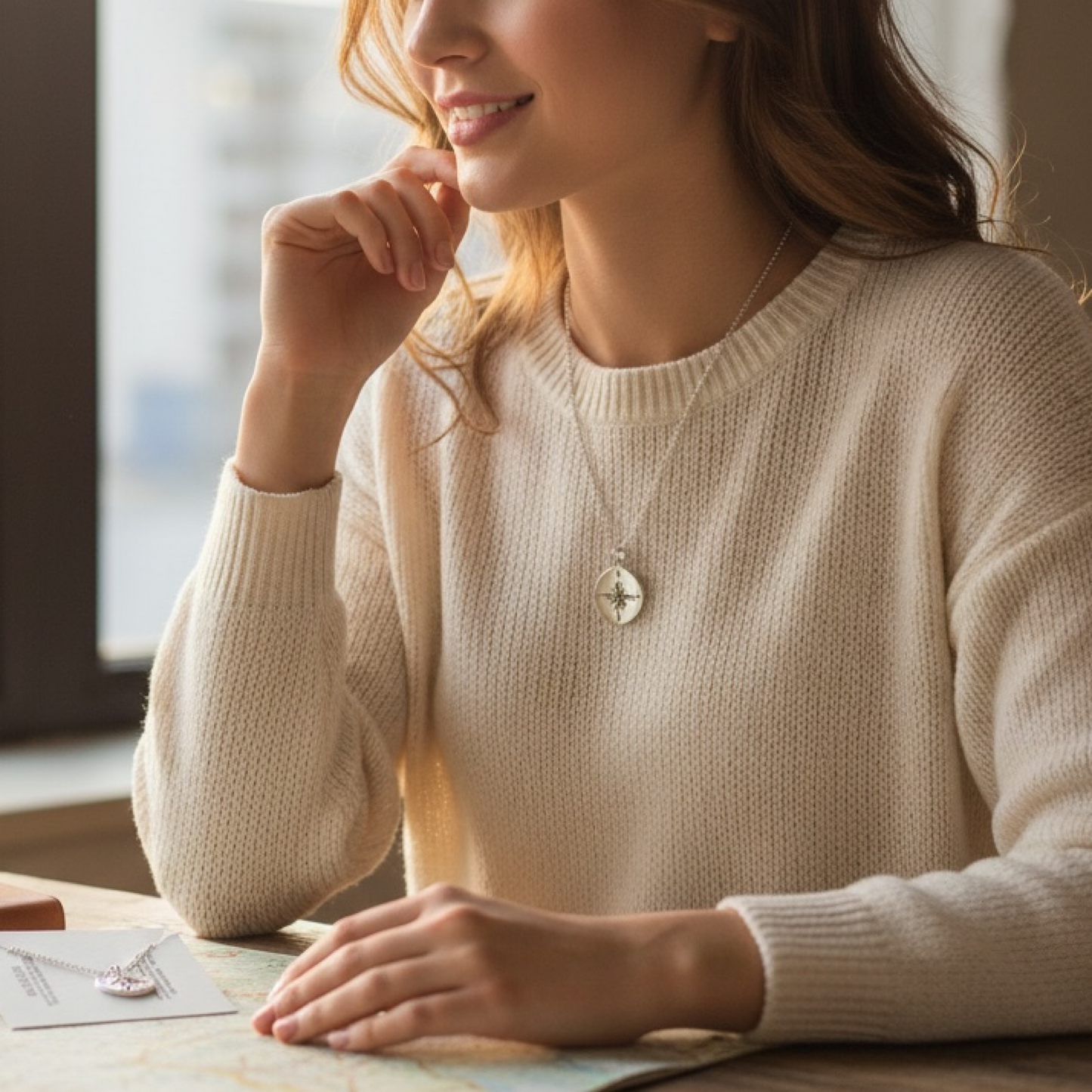 Compass Graduation necklace