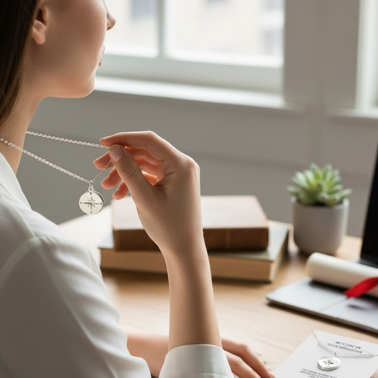 Compass Graduation necklace