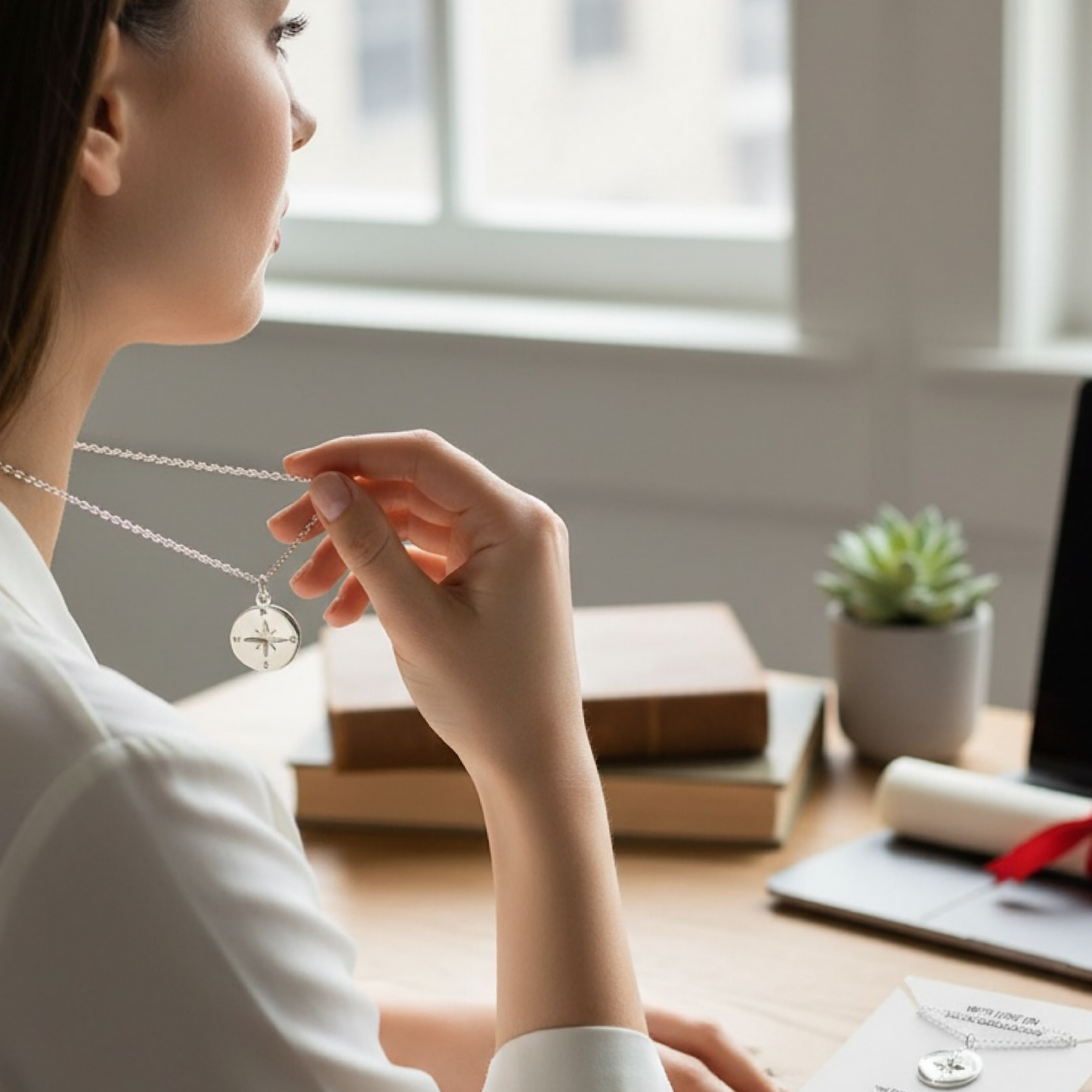 Compass Graduation necklace