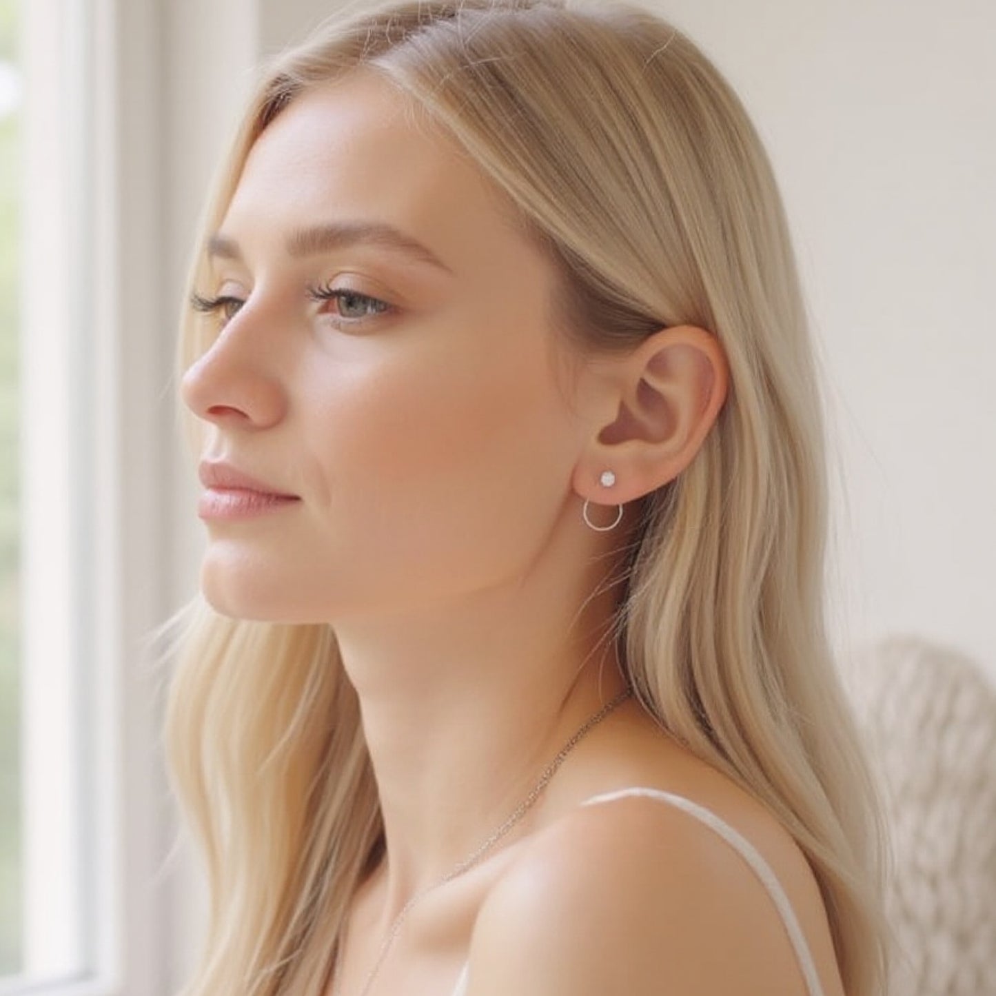 Silver Crystal Ear Jacket