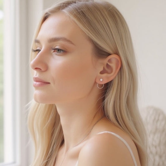 Silver Crystal Ear Jacket