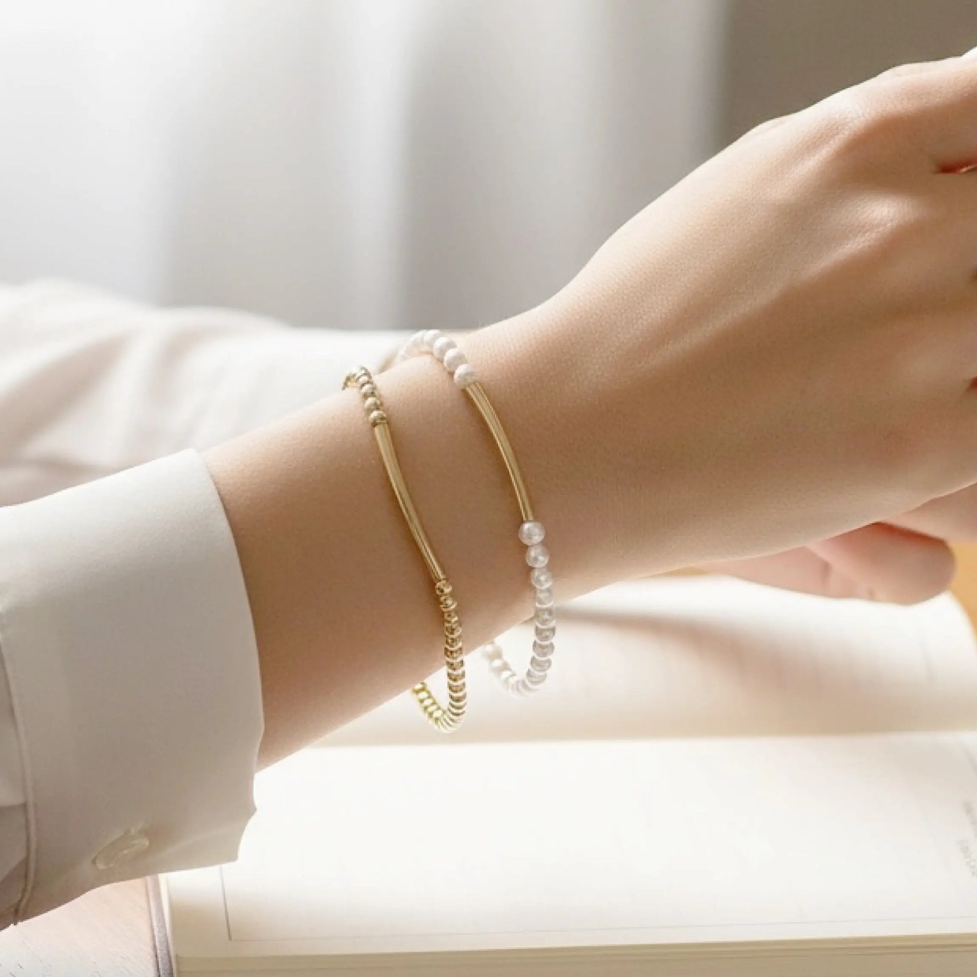 Gold Pearl Bracelet Savi Jewelry