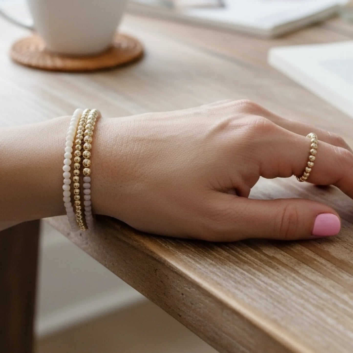 Gold beaded Bracelet Savi Jewelry