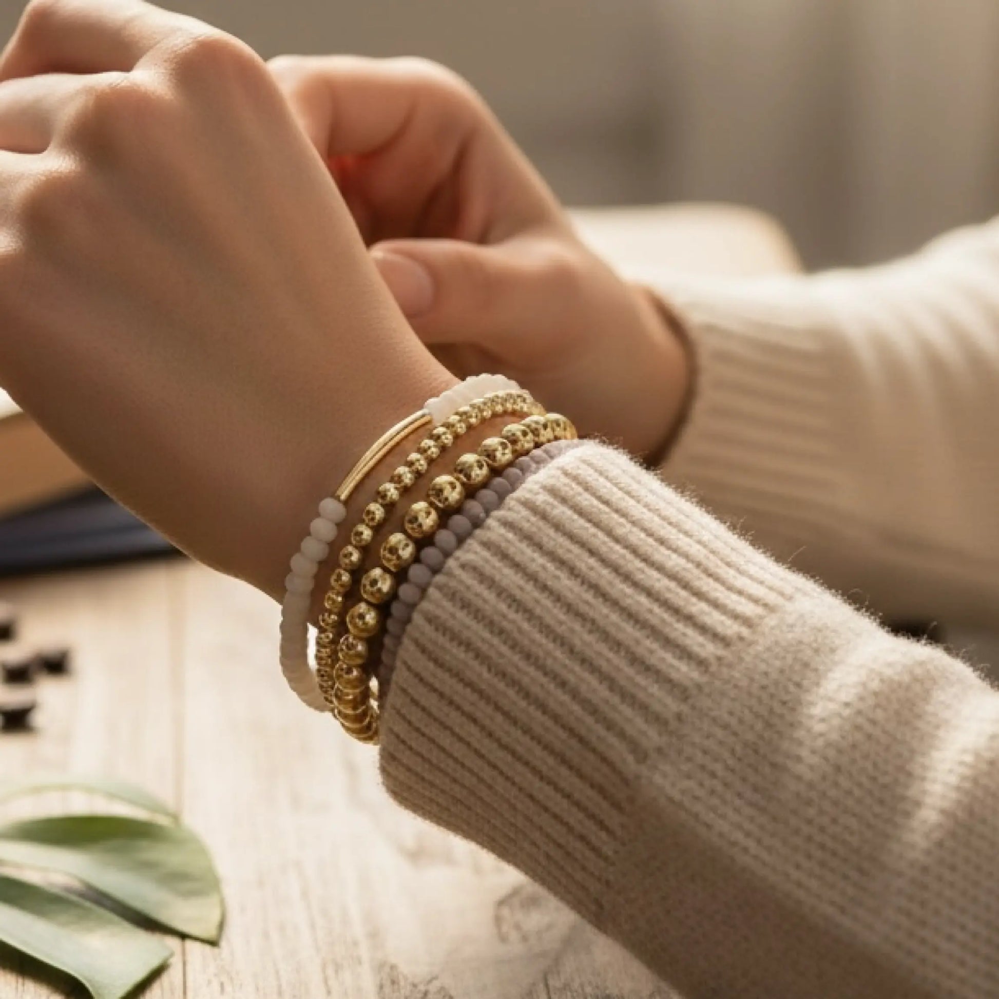 Gold beaded Bracelet Savi Jewelry