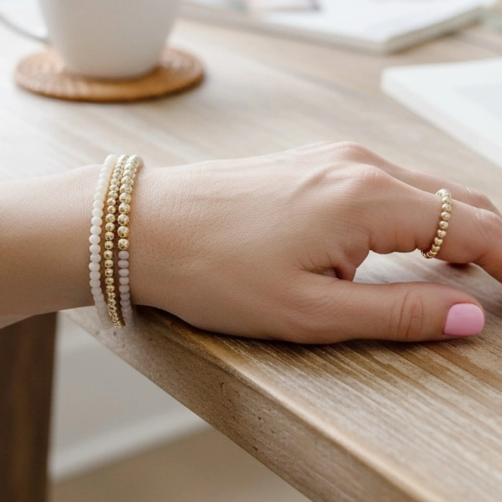 Gold beaded Bracelet Savi Jewelry