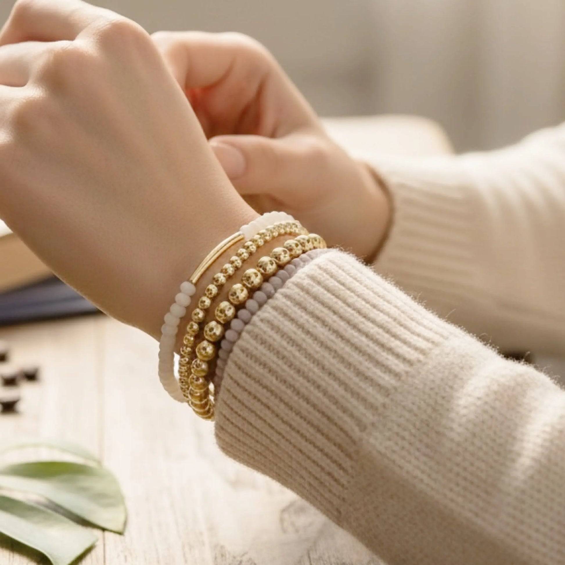 Gold beaded Bracelet Savi Jewelry
