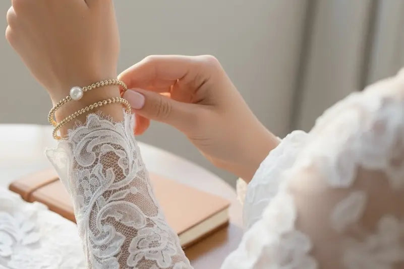 Gold Pearl bracelet Savi Jewelry