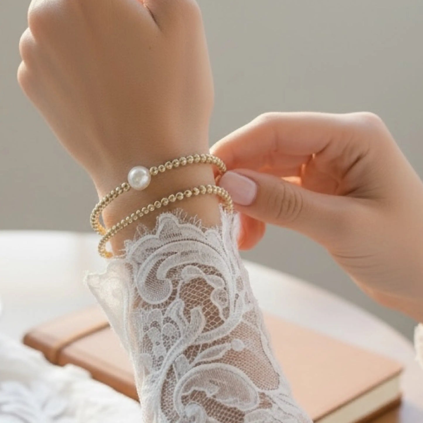 Gold Pearl bracelet Savi Jewelry