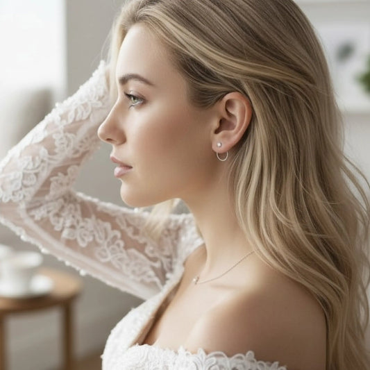 Silver Crystal Ear Jacket Savi Jewelry