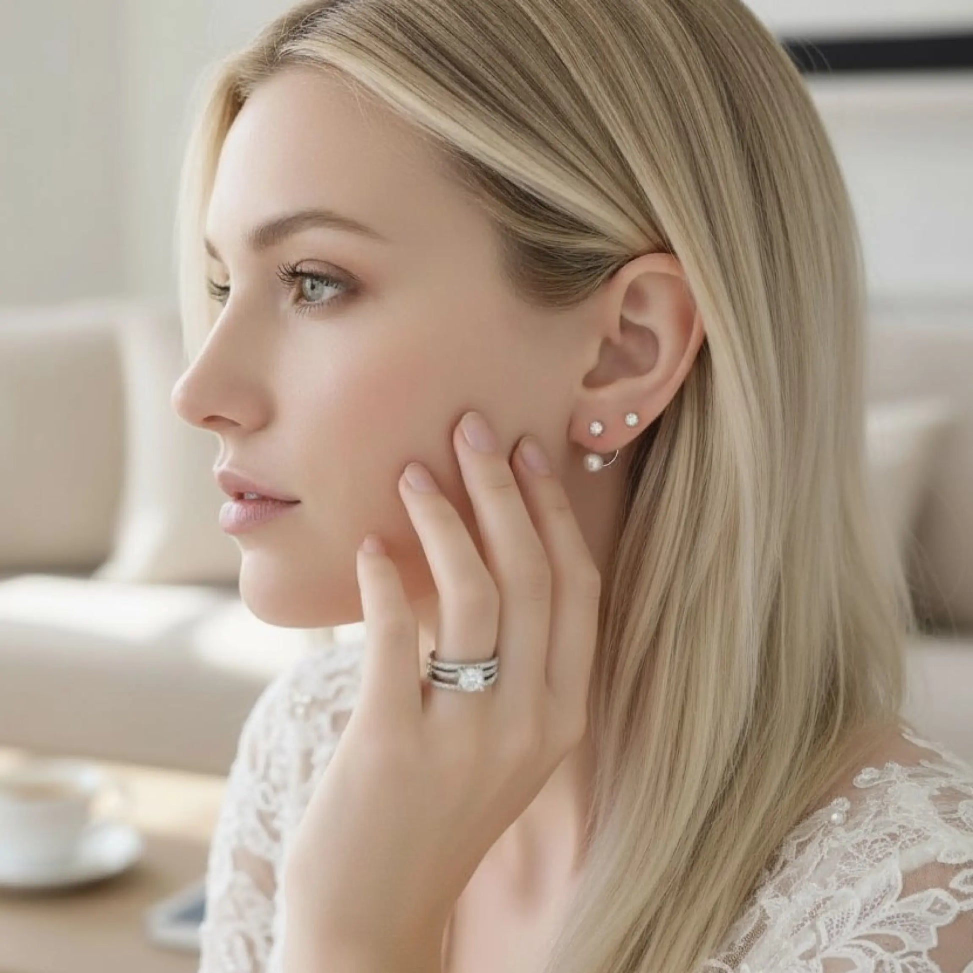 Crystal Ear jacket Earrings SaviJewelry