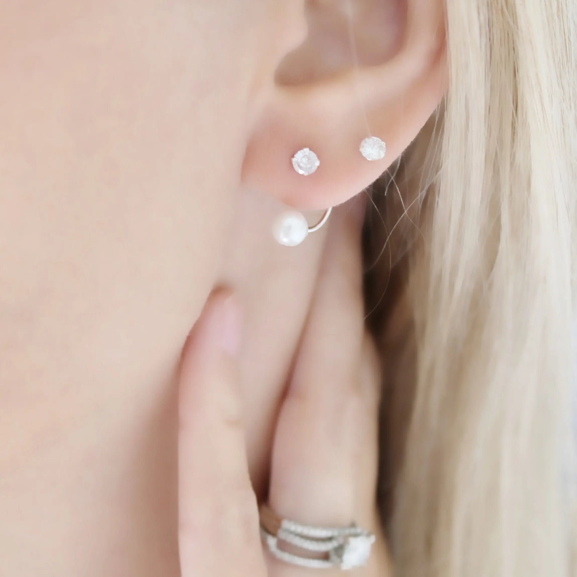 Crystal Ear jacket Earrings SaviJewelry