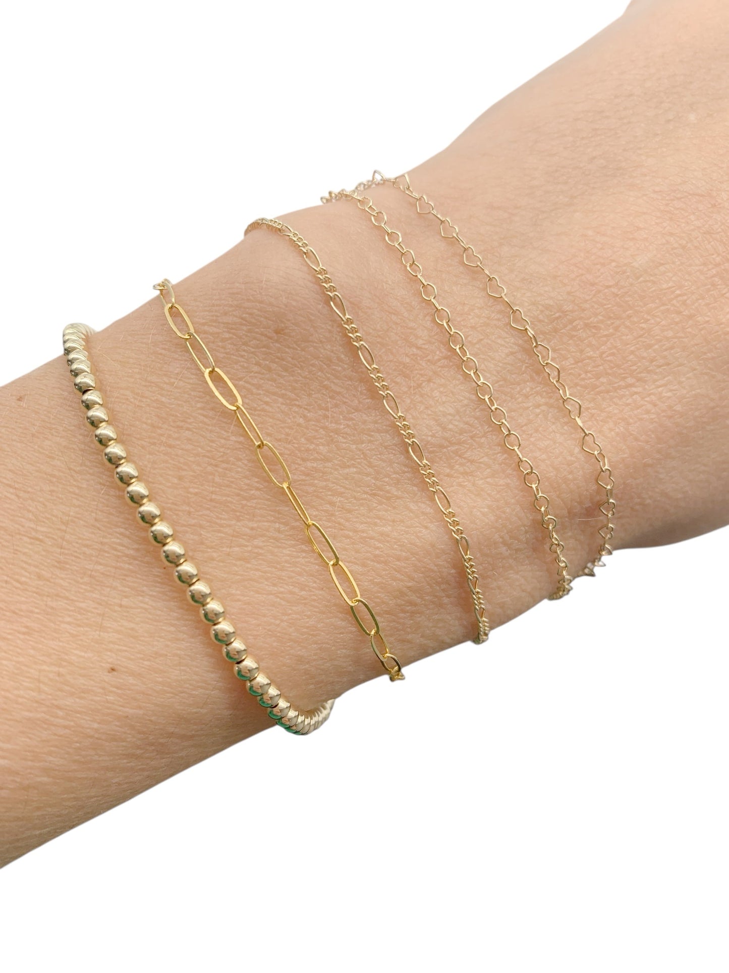 14K Gold Filled Chain Bracelet – Dainty Stackable Gold Bracelet, Minimalist Everyday Jewelry Gift for Her