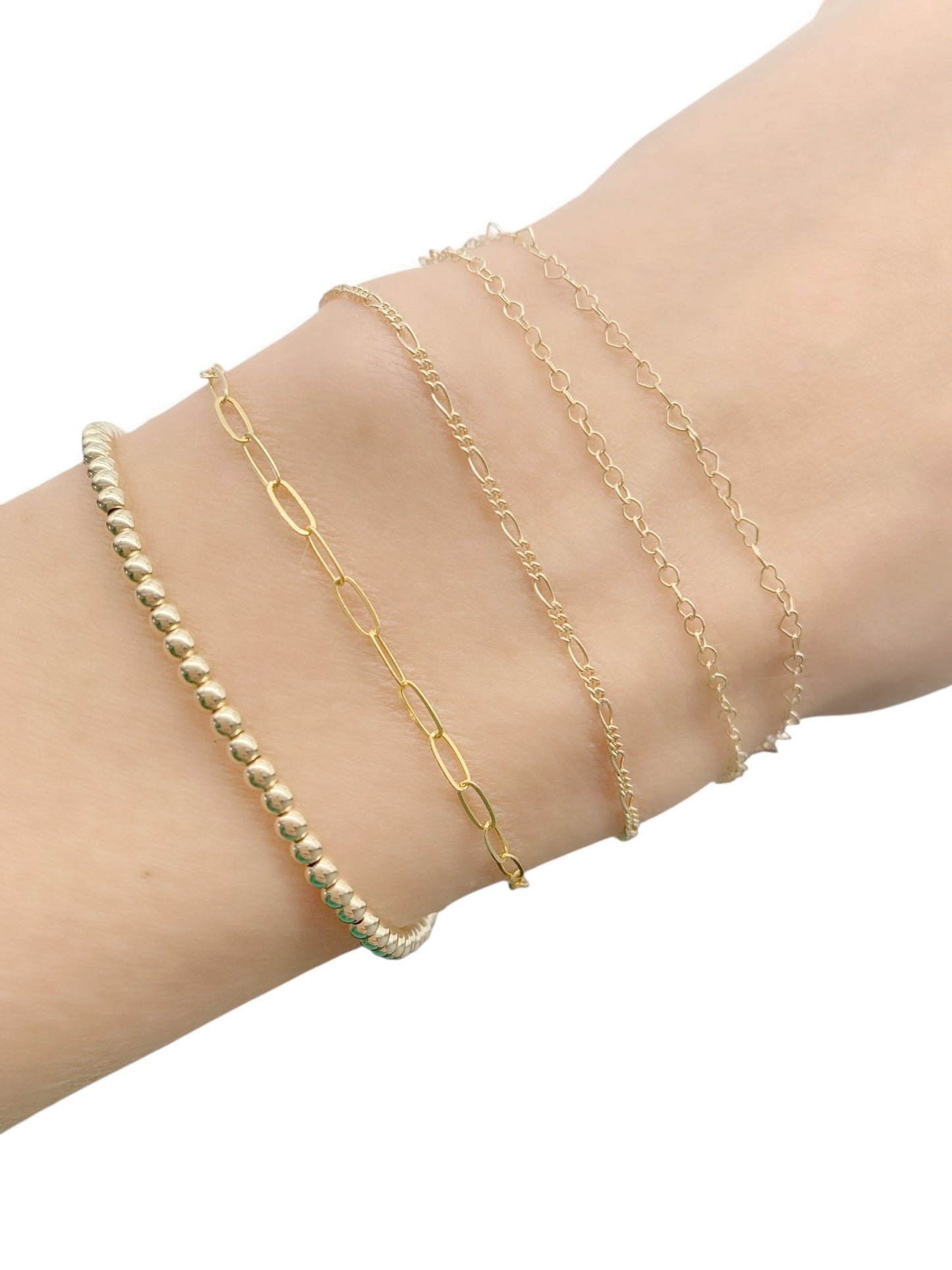 14K Gold Filled Chain Bracelet – Dainty Stackable Gold Bracelet, Minimalist Everyday Jewelry Gift for Her