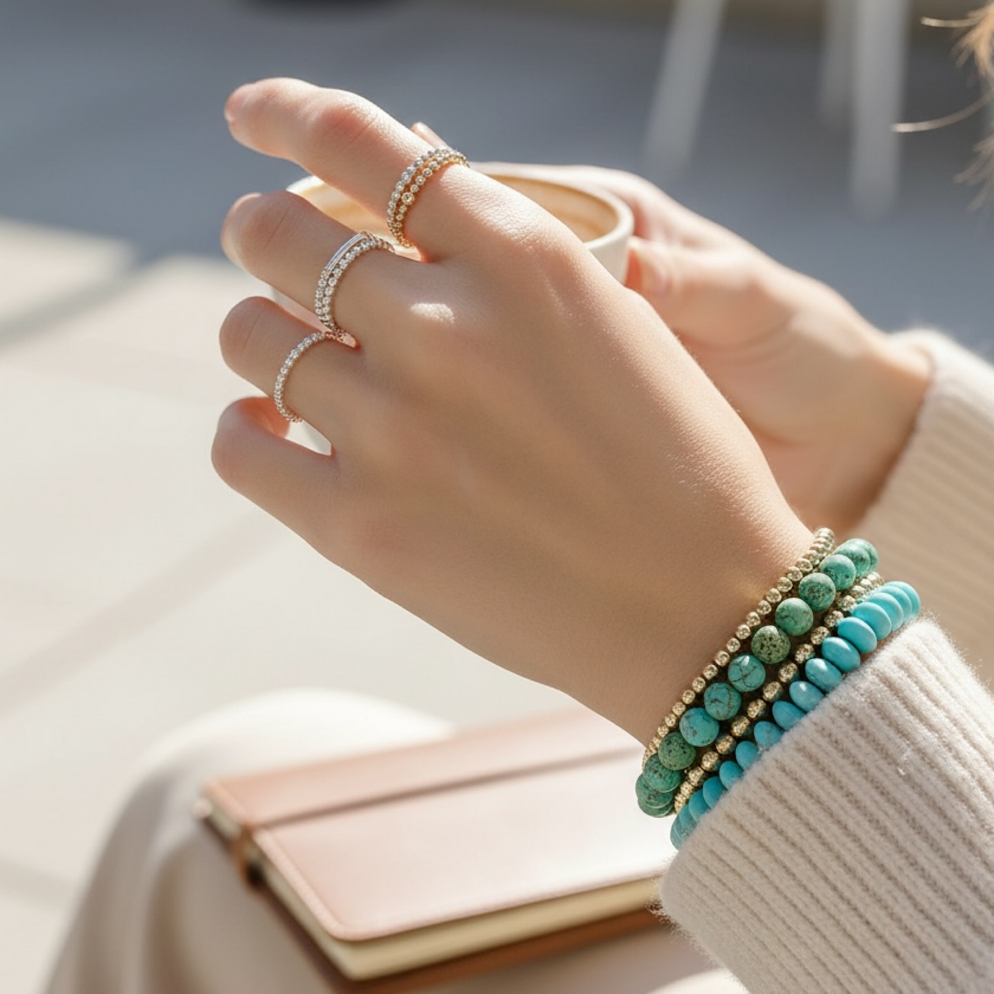 Dainty 14K Gold-Filled Beaded Ring - Savi Jewelry