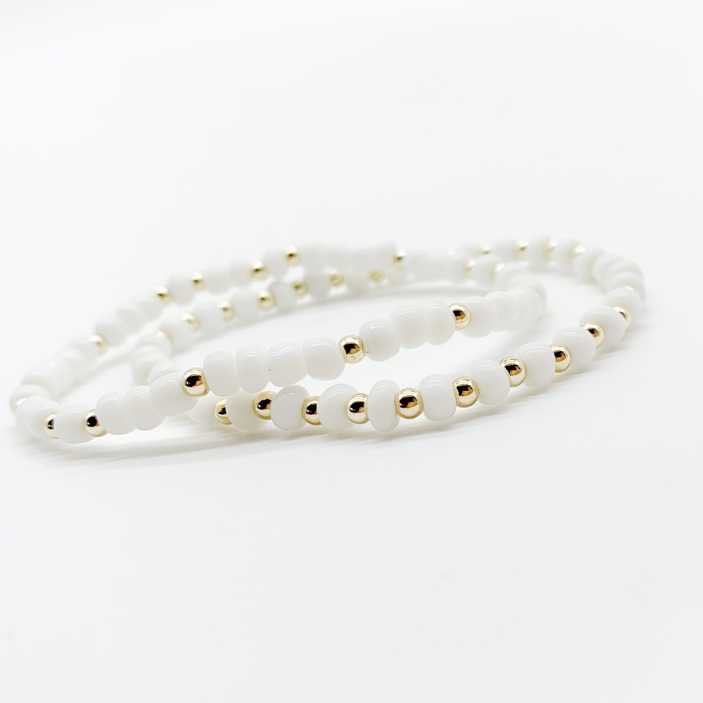 Gold bead bracelet