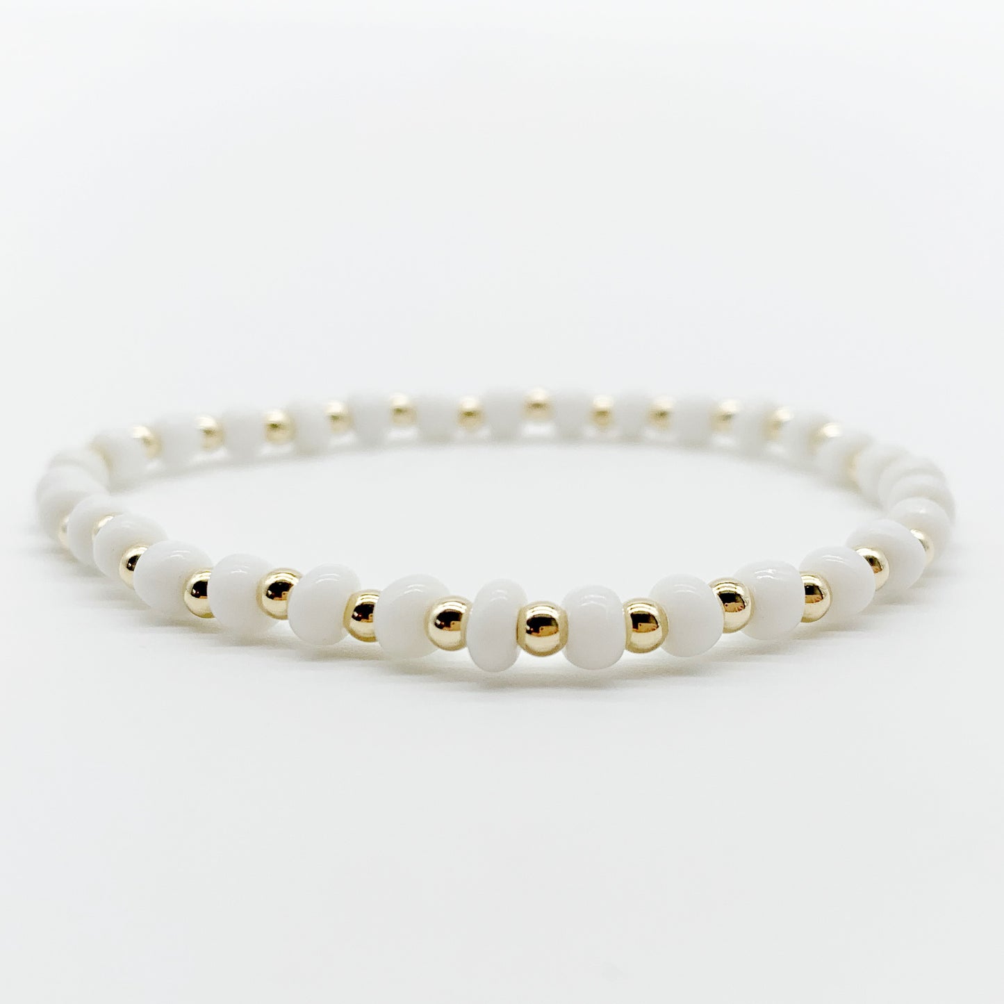 Gold bead bracelet