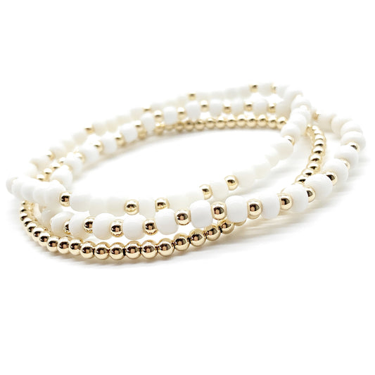Gold bead bracelet