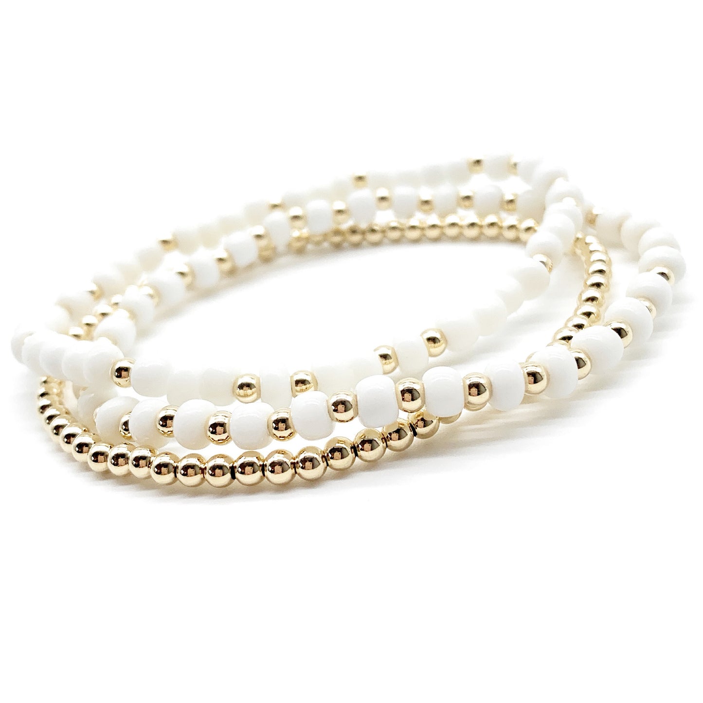 Gold bead bracelet