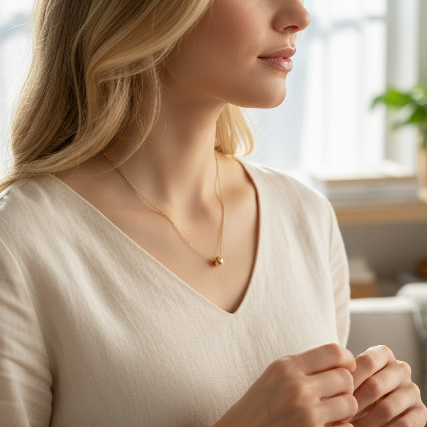 Gold Choker Necklace – Dainty Minimalist 14K Gold Filled Choker, Everyday Jewelry for Women
