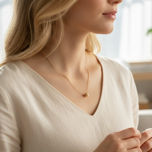 Gold Choker Necklace – Dainty Minimalist 14K Gold Filled Choker, Everyday Jewelry for Women