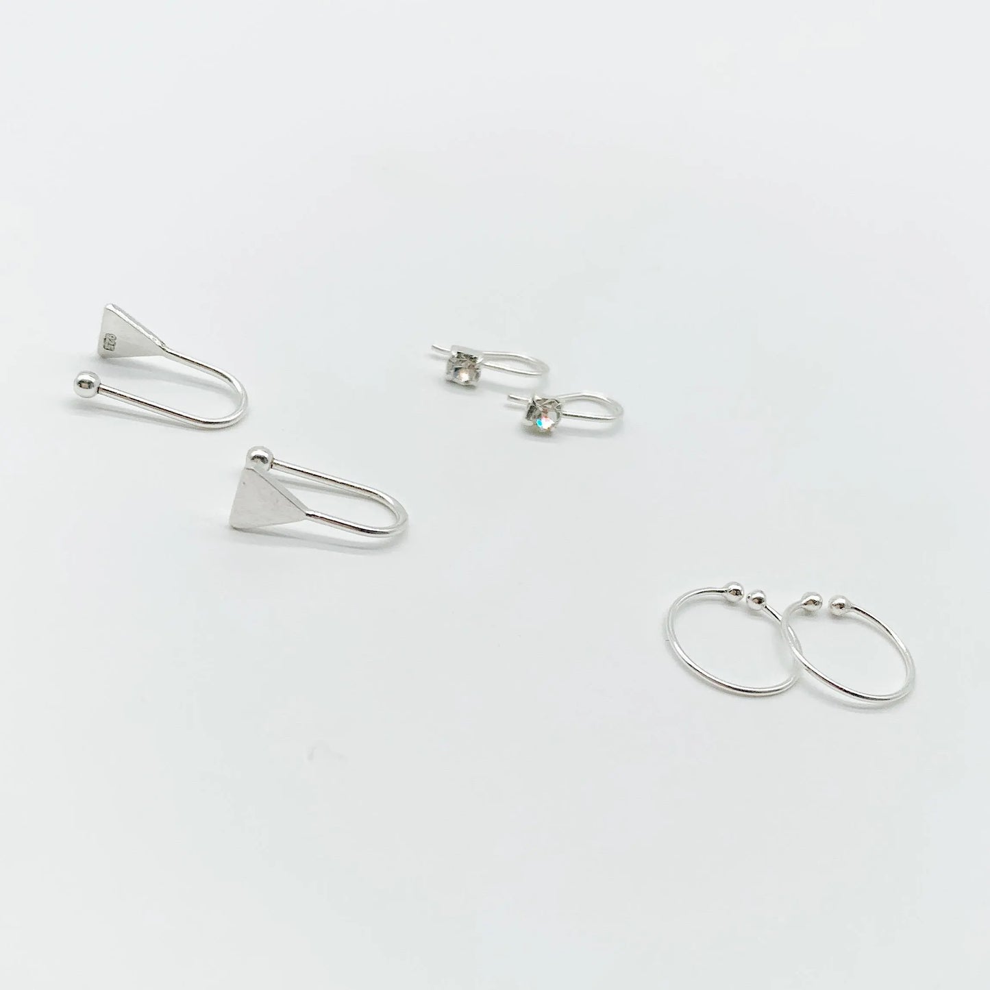Silver Ear Cuff Earring – Dainty Minimalist Sterling Silver Ear Cuff, Everyday Jewelry for Women