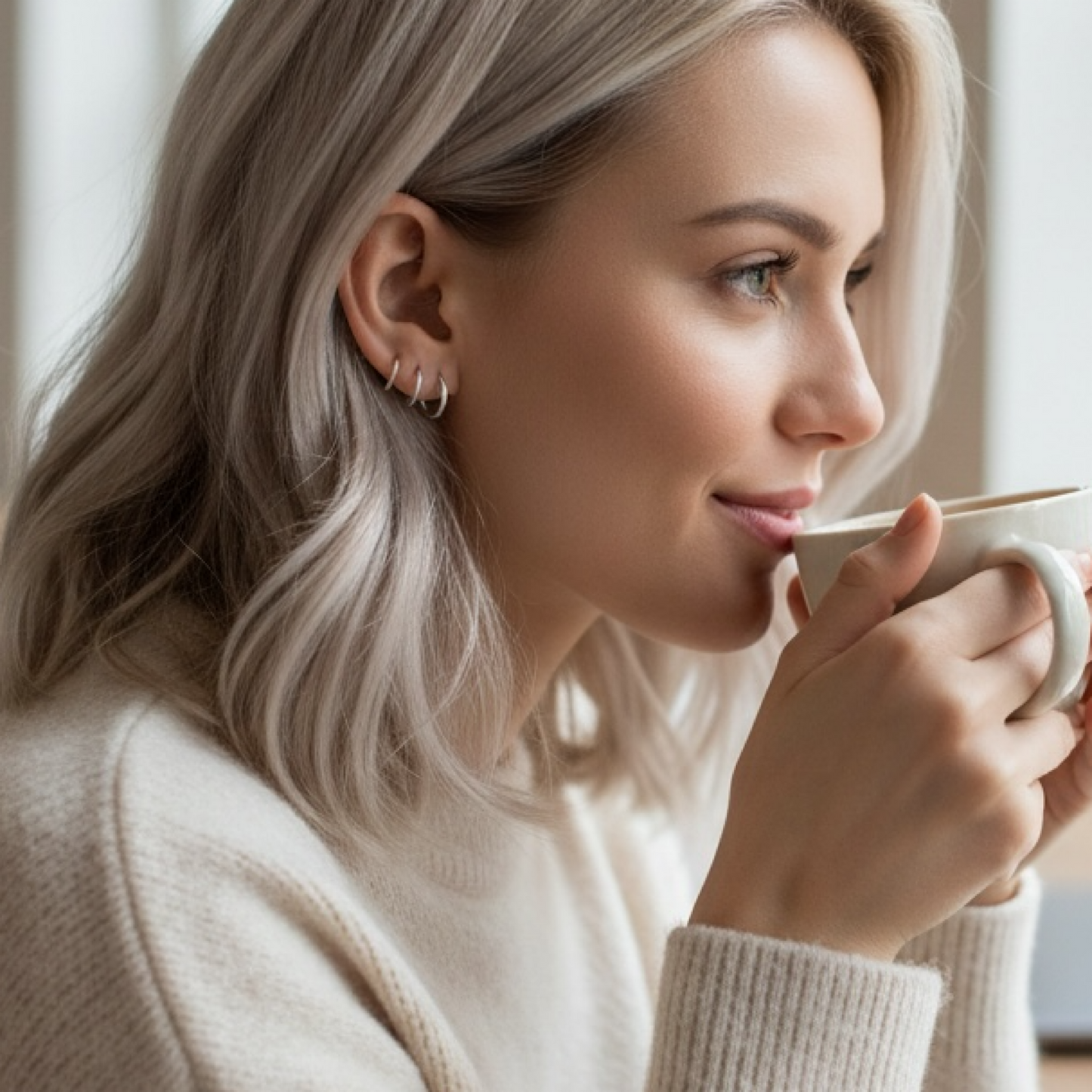 Huggie Hoop Earrings – Dainty Minimalist Sterling Silver Huggie Hoops, Everyday Jewelry for Women