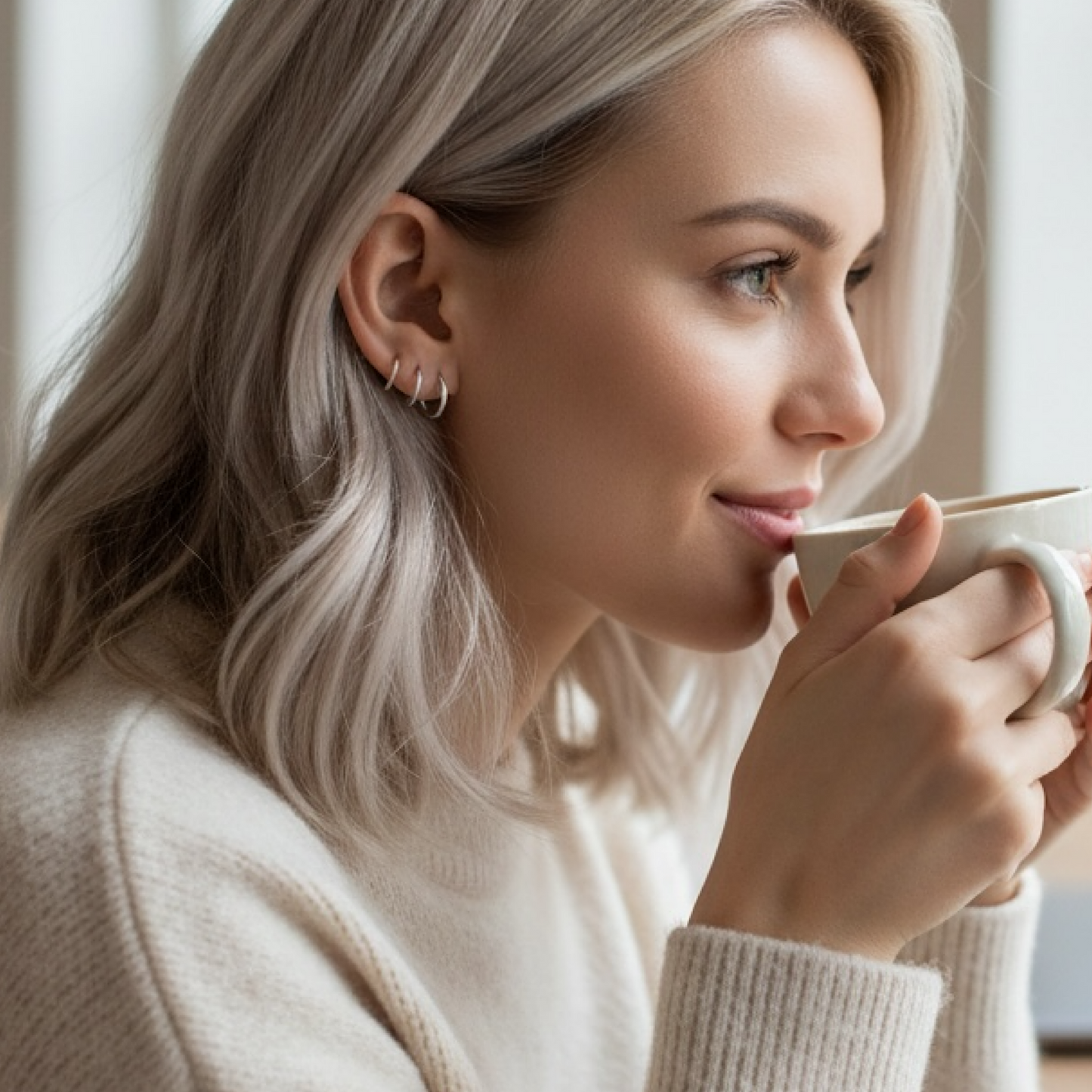 Huggie Hoop Earrings – Dainty Minimalist Sterling Silver Huggie Hoops, Everyday Jewelry for Women