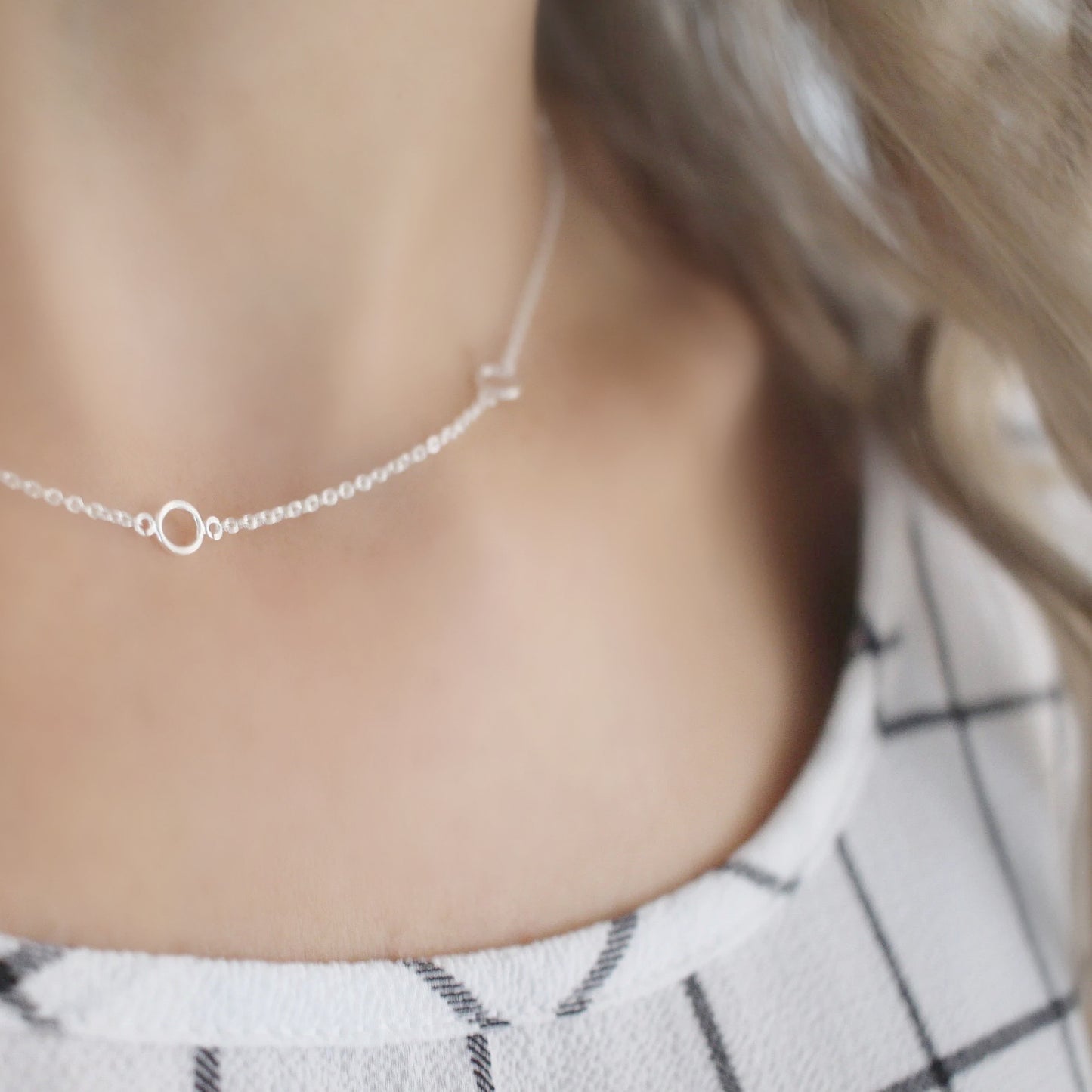 Silver choker Necklace