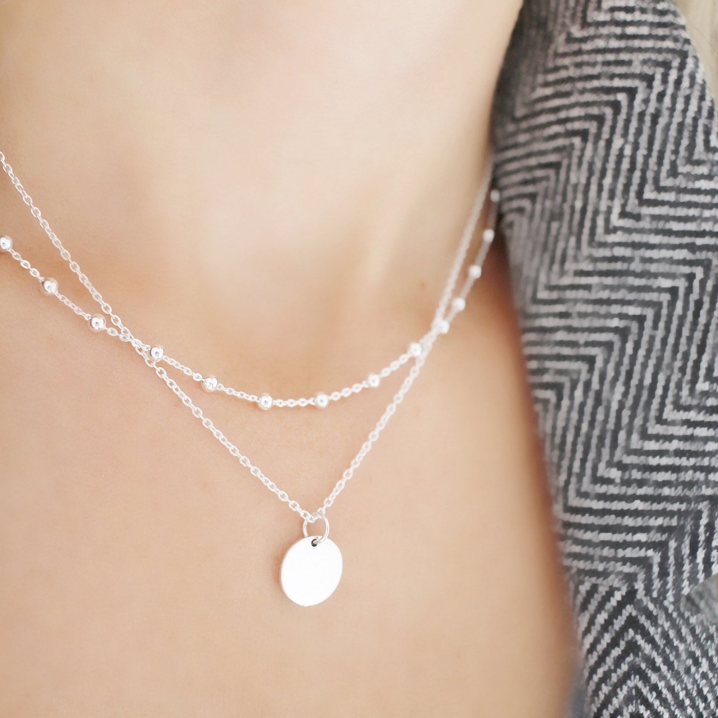 Silver necklace set
