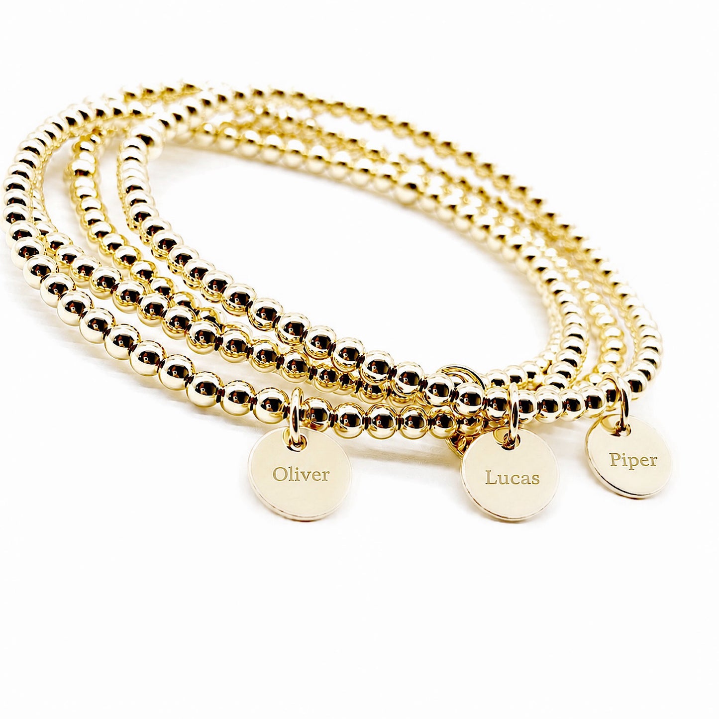 Personalized Name Bracelet – 14K Gold Filled Custom Letter Bracelet, Dainty Name Jewelry Gift for Her