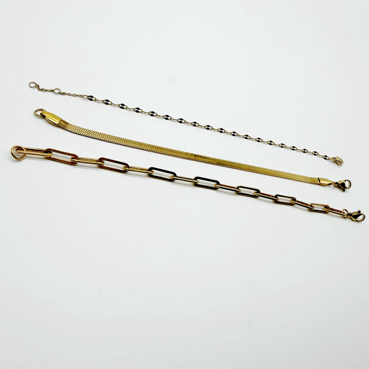 PVD Gold-Coated Stainless Steel Chain Bracelet – 7 Inches