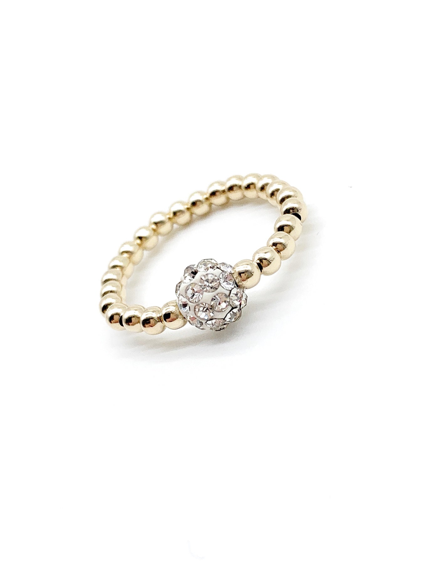 Gold Crystal Stretch Ring