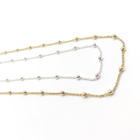 Silver choker necklace