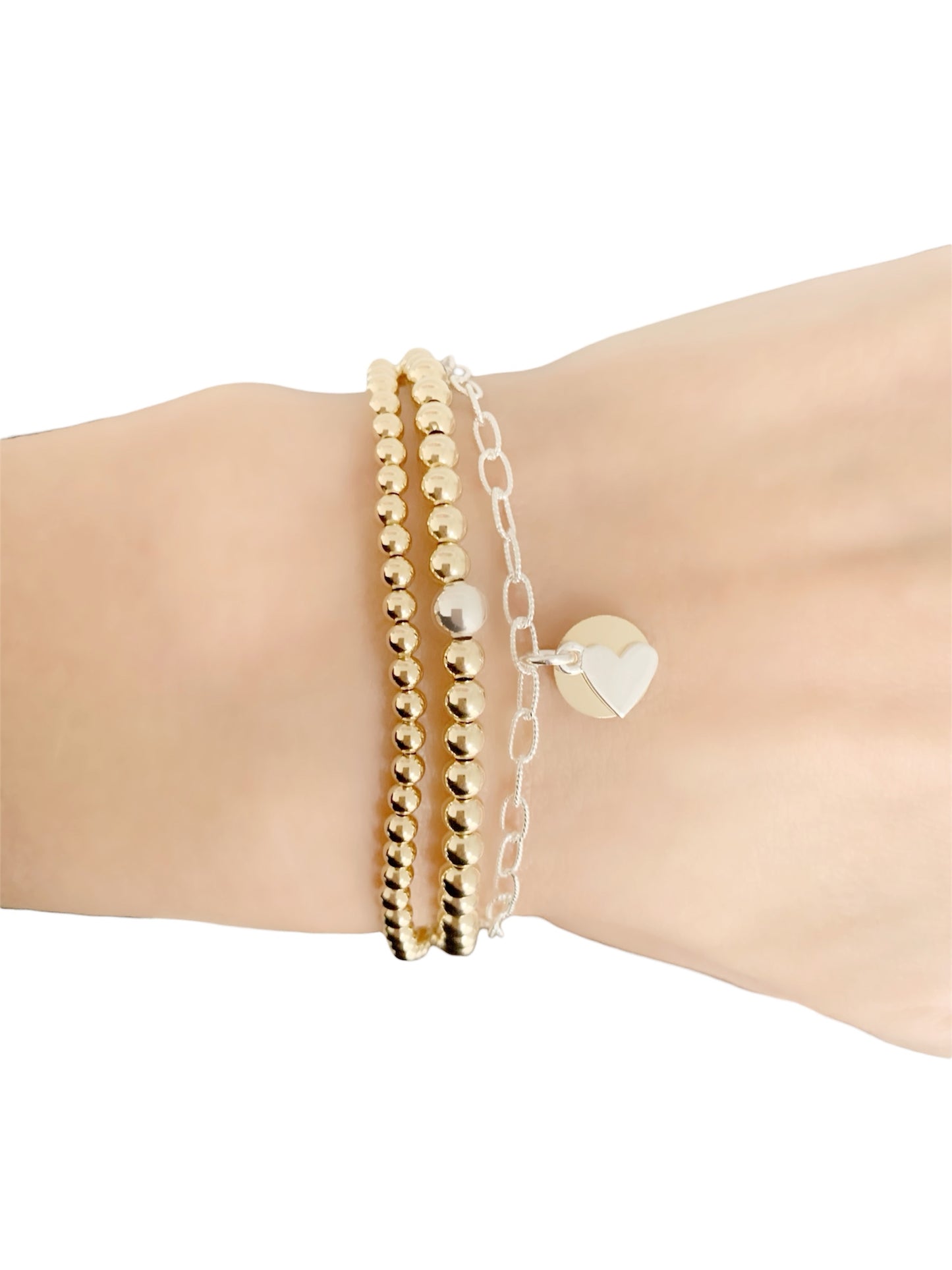 Silver chain Charm bracelet