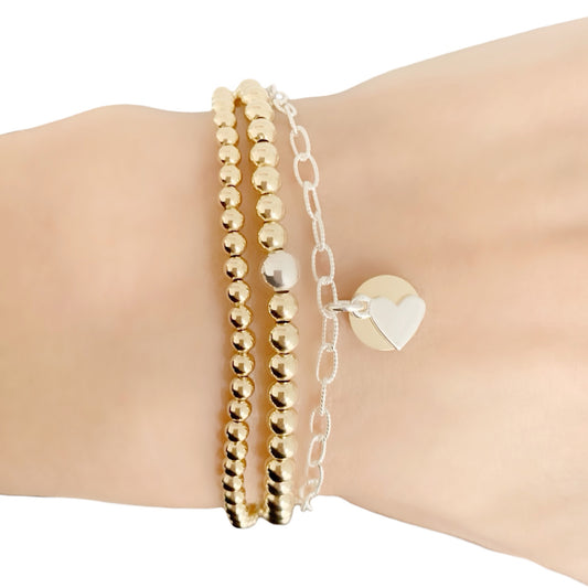 Silver chain Charm bracelet