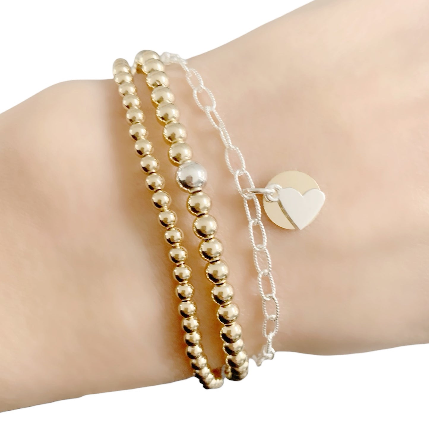 Silver chain Charm bracelet