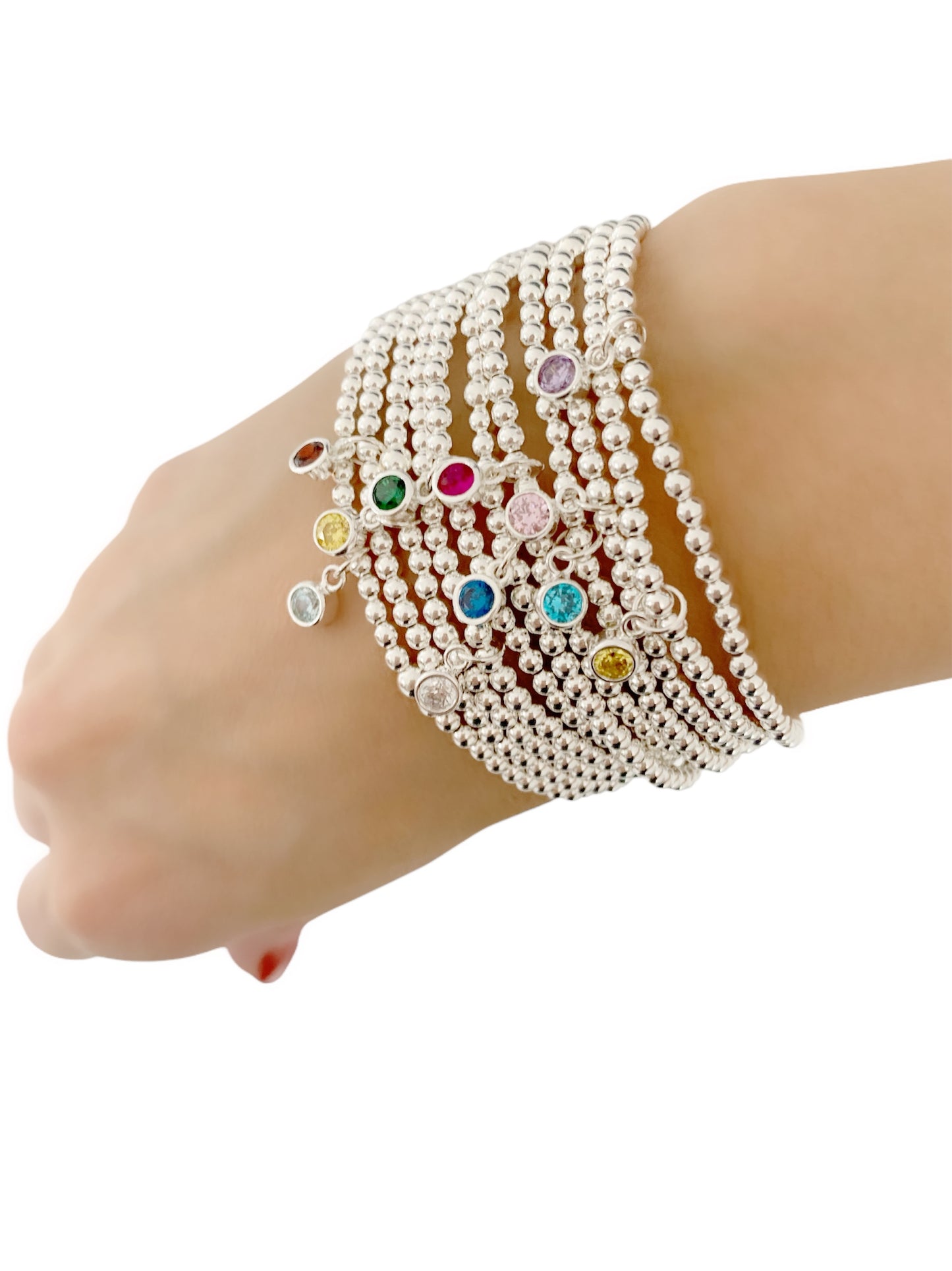Silver Birthstone bracelet