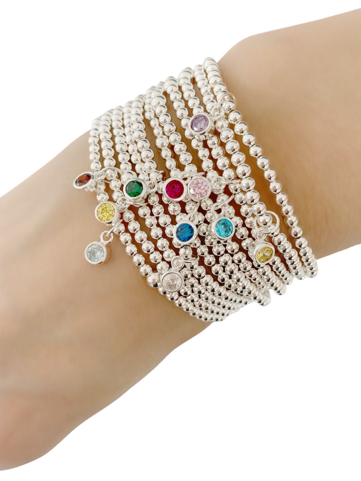 Silver Birthstone bracelet