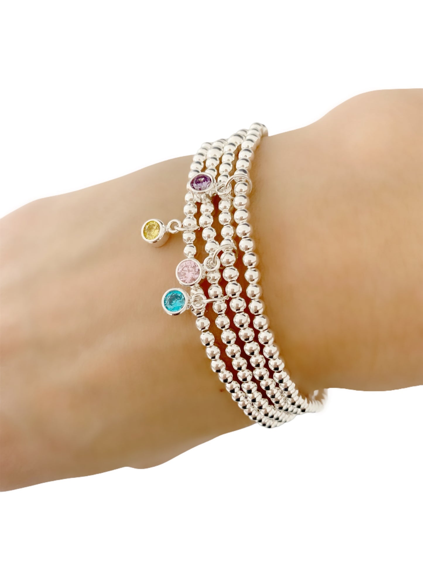 Silver Birthstone bracelet
