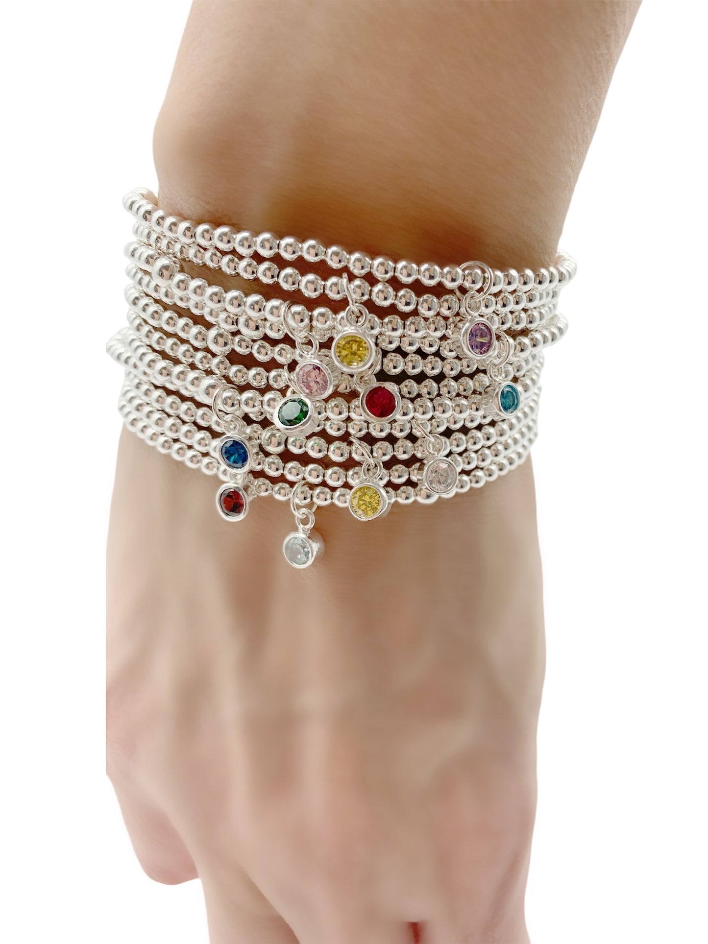 Silver Birthstone bracelet