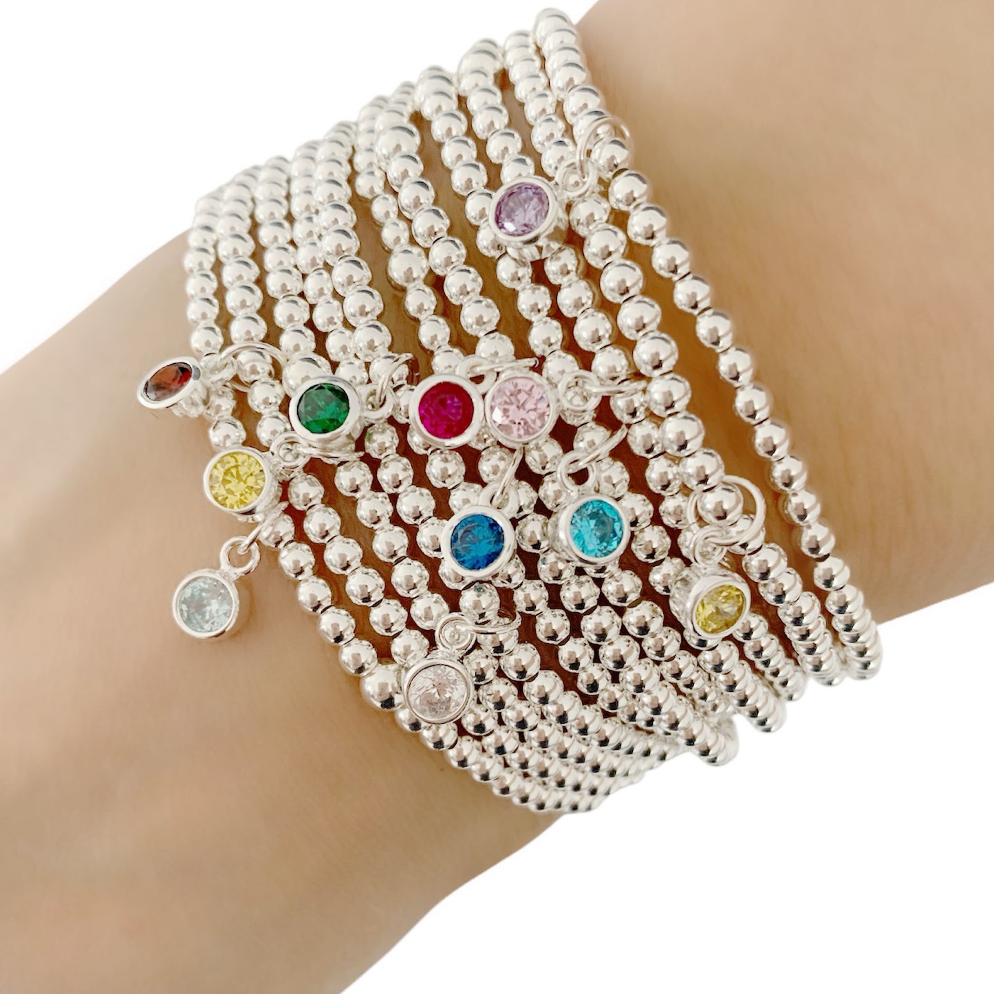 Silver Birthstone bracelet