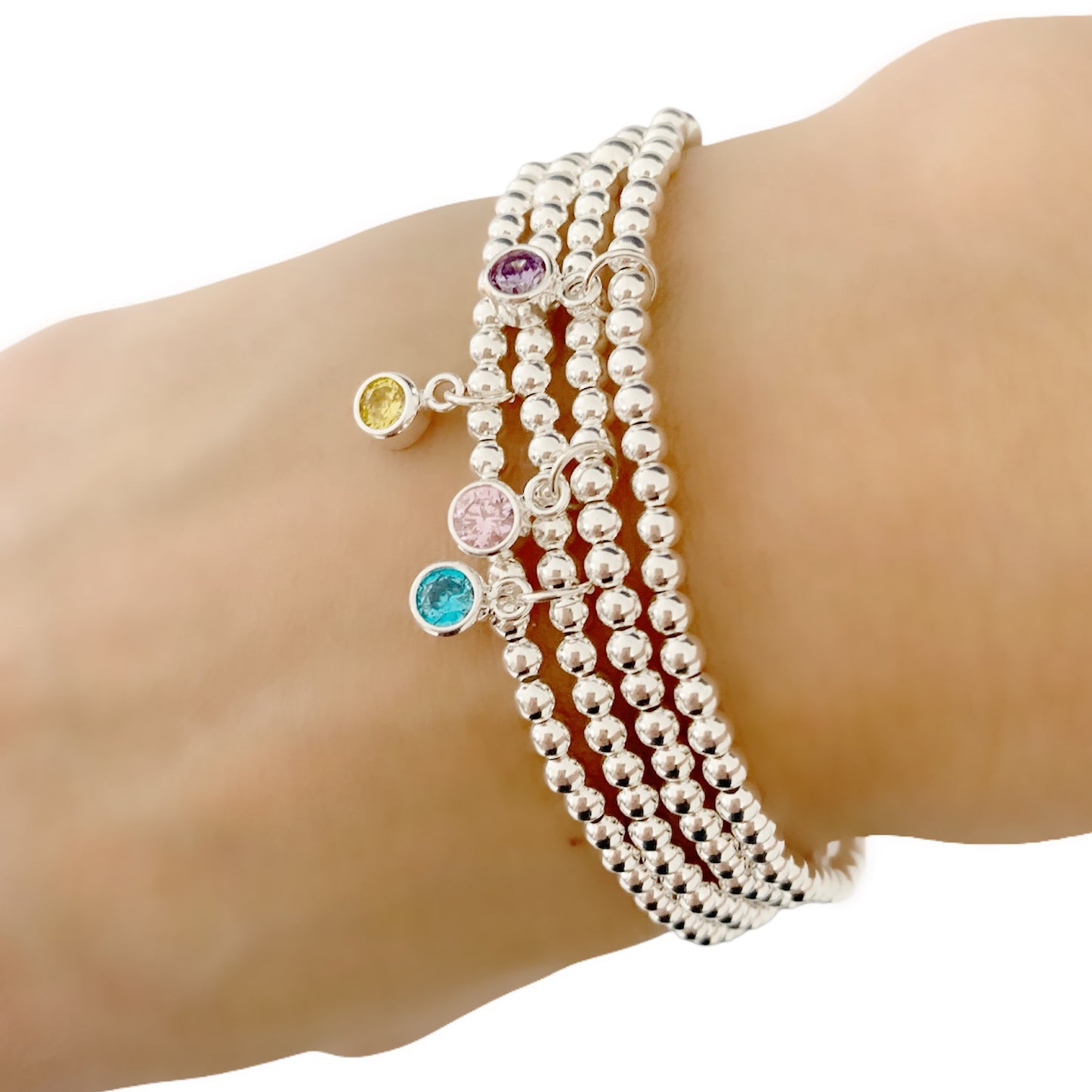 Silver Birthstone bracelet