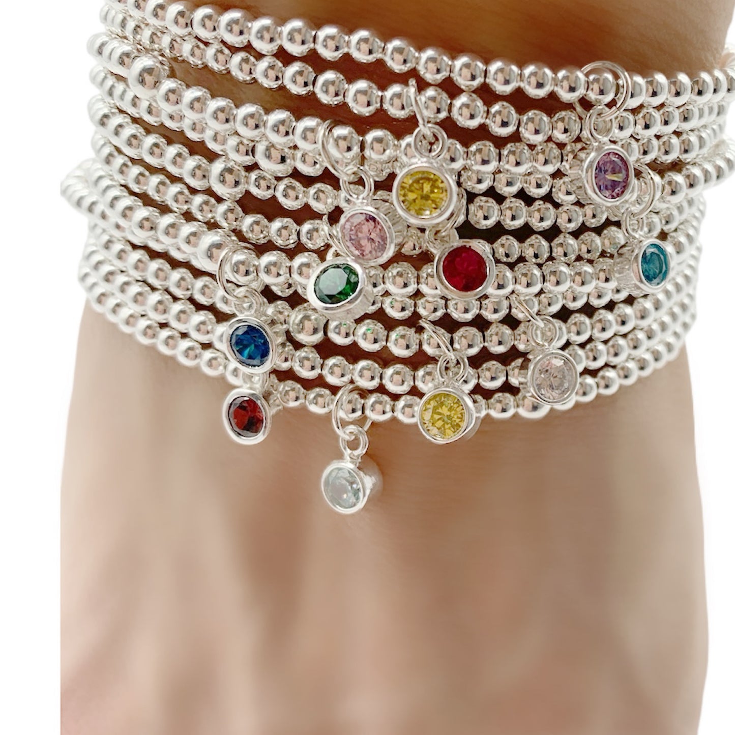 Silver Birthstone bracelet