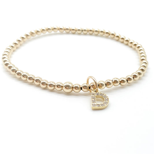 Gold beaded bracelet